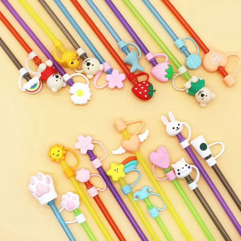 Silicon Straw Topper Charms Designer Straw Toppers Custom Straw Toppers