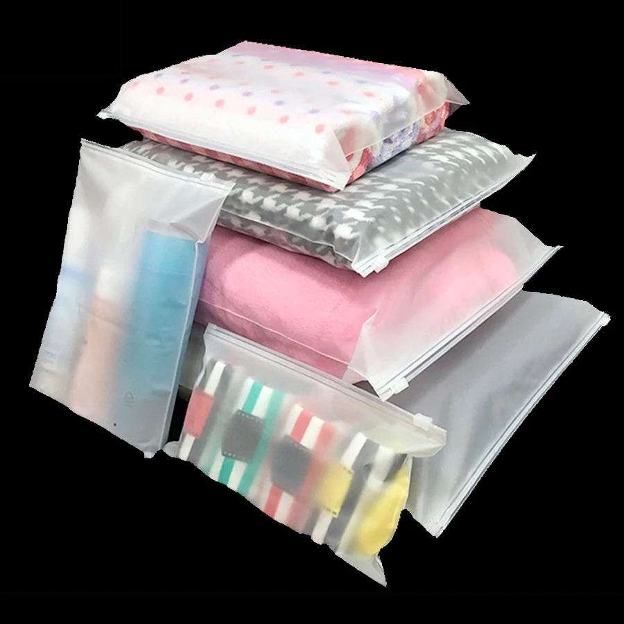 Bio Eco-Friendly Zip Seal Ziplock Packing Custom Printing Zip Lock Plastic Matte Frosted Zipper Bag With Logo For Clothing
