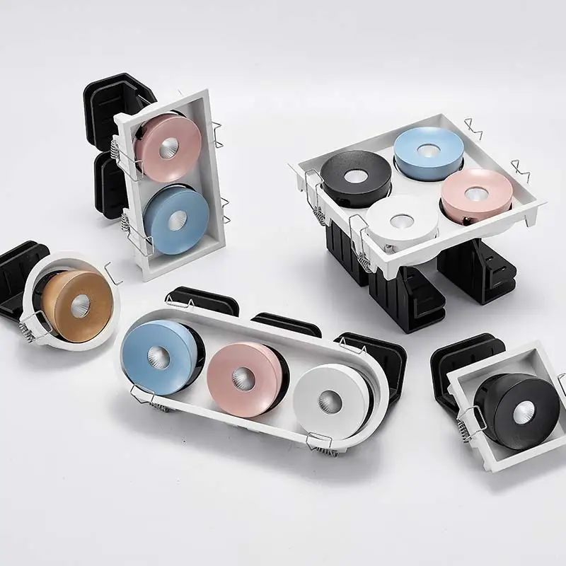 New arrival macaron ceiling LED light 40w four heads COB LED Adjustable downlight CCT 3000k two head living room spotlights lamp