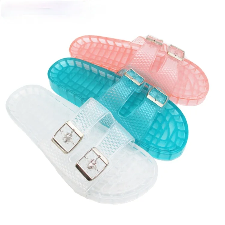 Ladies Summer Flat Platform Shoes Girl Pvc Women Jelly Slide Slides Sandals For Women