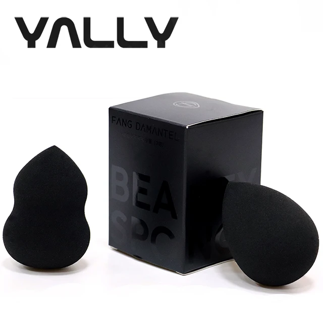 Black Waterdrop Shape Cosmetic Puff Portable Beauty Facial Make up Sponge Blender Foundation Velvet Makeup Sponge