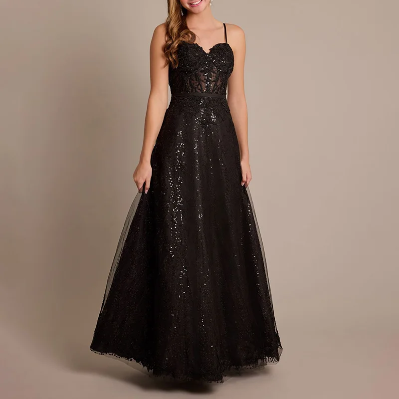 GDTEX High Quality Customizable Glitter Tulle Corset Ball Gown With Appliques For Birthday Party Club Dress