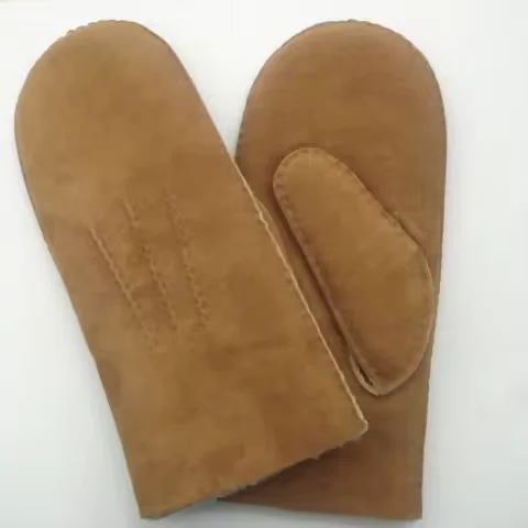 100% прямые партии от производителя, классические зимние теплые перчатки из овчины, модные кожаные варежки