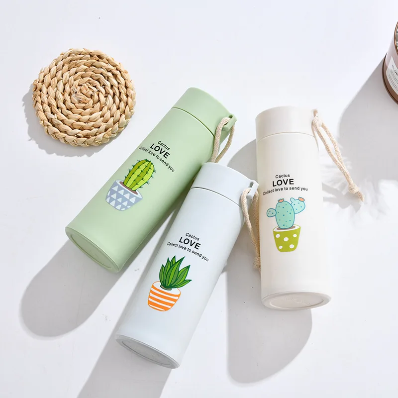 Eco-friendly Portable Camping Office Luxury Gradient Colors 400ml Glass Water Bottle For Adults Gifts