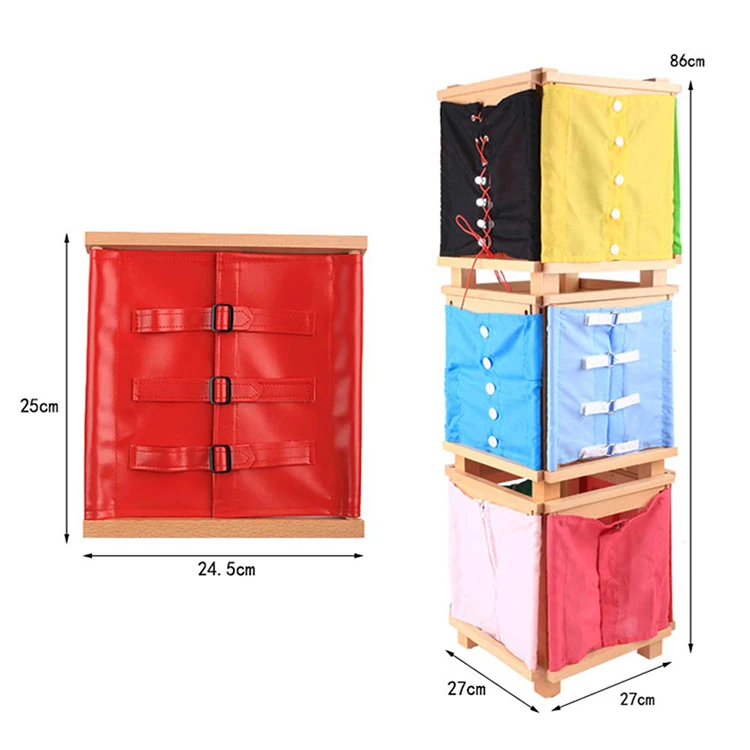 Early Childhood Tiger Montessori Materials Dressing Frame Kindergarten educational teaching Aids learning toy set