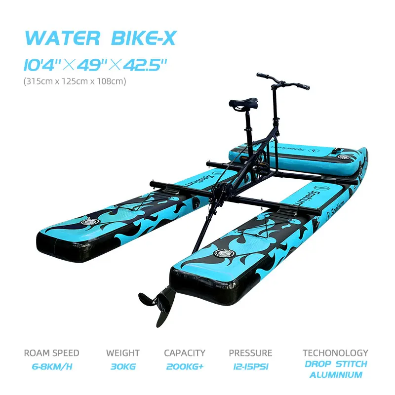 Spatium High quality inflatable water bike Sports Equipment  sea cycle Floating Pedal Bicycle for sale