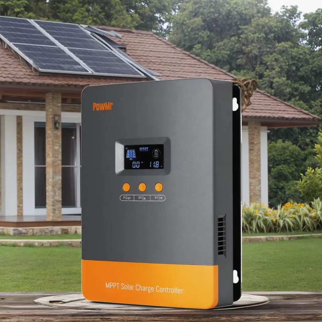 Автоматическое отслеживание максимальной мощности PowMr 80A MPPT 12v 24v 36v 48v mppt Контроллер заряда солнечной панели