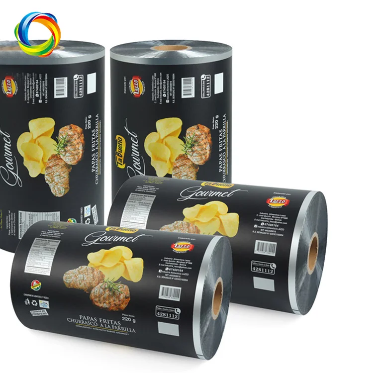 Aluminum Foil Moisture-Proof Automatic Packaging Multi-Layer Composite Color Printing Potato Chips Packaging Plastic Film Roll