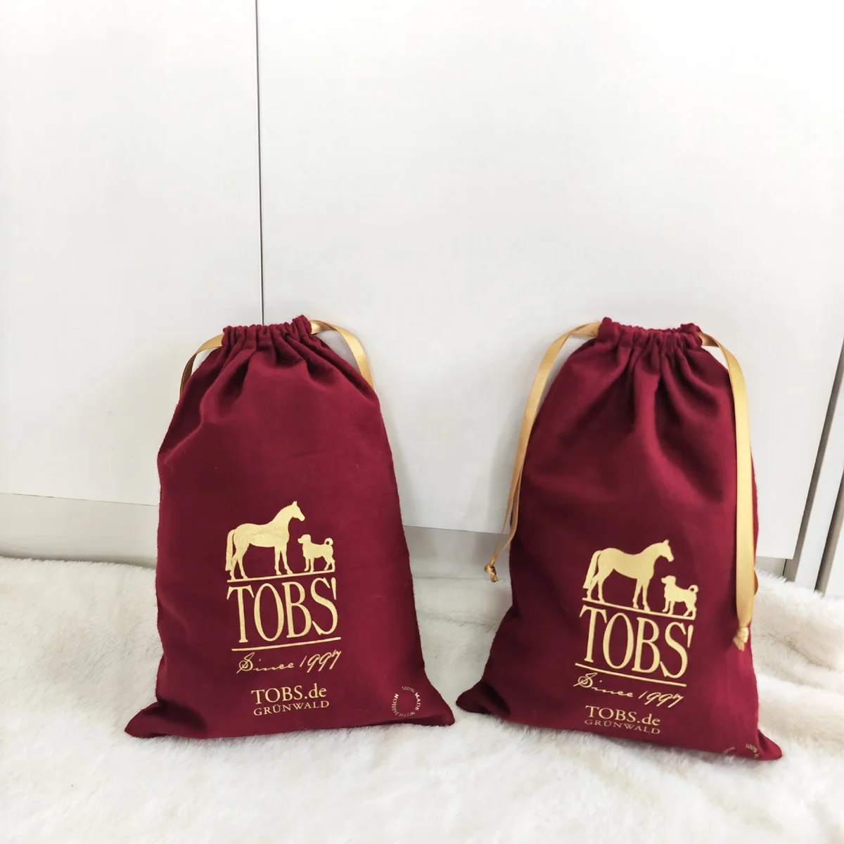 Хлопковый фланелевый пылесборник с принтом логотипа на заказ, мягкий фланелевый пылесборник на шнурке для обуви