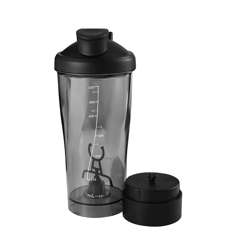 Ready to Ship 600 ML Custom Logo Electric Shaker Bottle for Gym and Sports Food Grade Material Protein Powder Shker