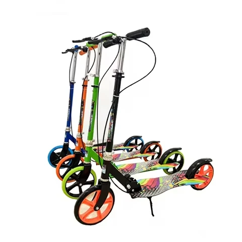 Child Summer Indoor Outdoor Sport Competitive Game Interactive Gift Big Wheeled Scooters Toys Multi Style With Handbrake For Kid