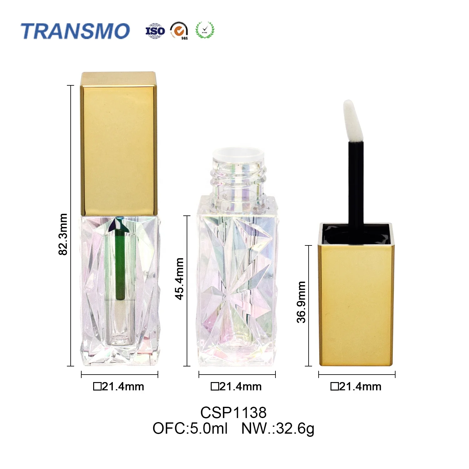 Diamond crystal lip gloss tubes empty lipgloss tubes wholesale 3ml 5ml lip oil tubes