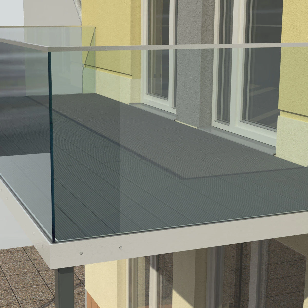 Australian Standards Aluminum U Channel Glass Railing for Pool /Deck/Balcony glass balustrade