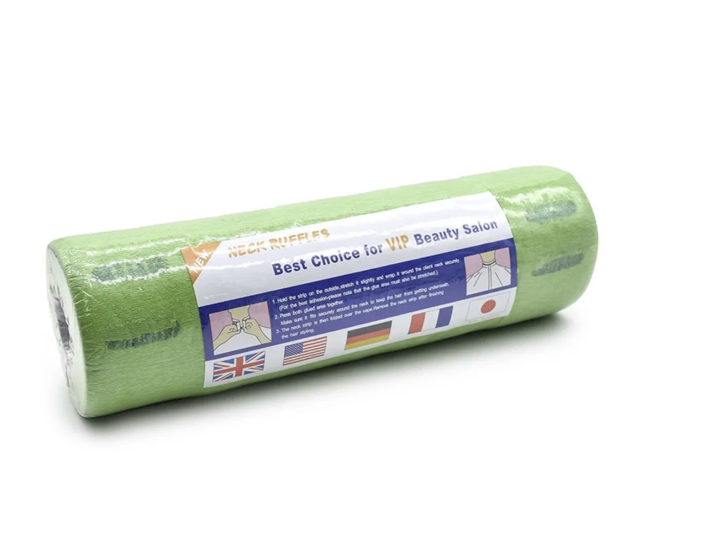 Disposable ruffle White Collar Neck Paper barber Strips Barber neck tape paper Hair Salon barbershop neck paper roll for barber