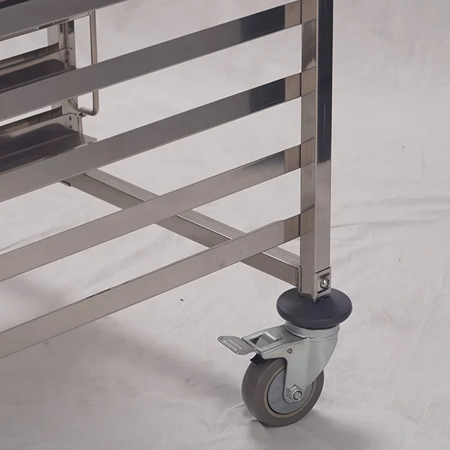 
Kitchen Restaurant Stainless Steel Ovens Bakery Movable Serving Baking Tray Rack Trolley For Food 