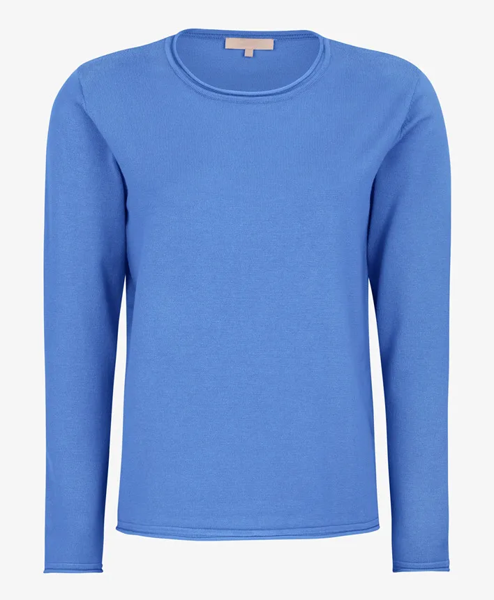 super soft simple design crew neck plain knitted hemming cashmere sweater women jumper pullover