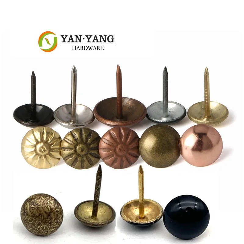 Yanyang распродажа 11 мм с круглой головкой декоративные античные медные гвозди для стульев обивки диванных ногтей