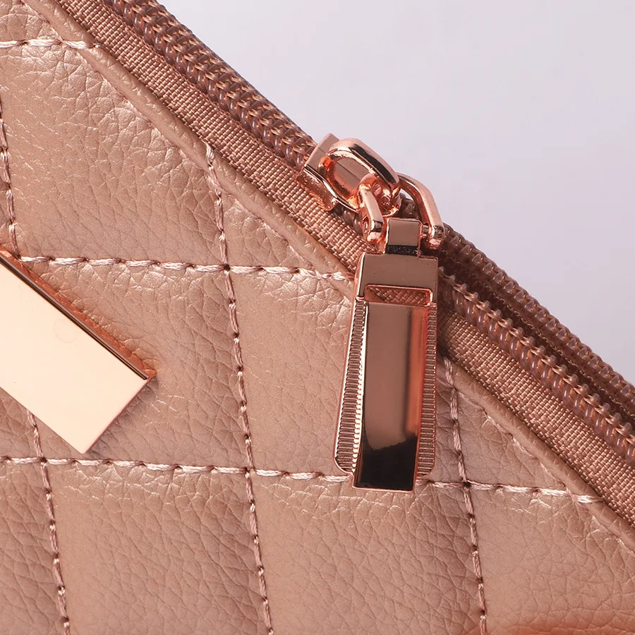 Розовая Удобная Водонепроницаемая Красивая квадратная мягкая портативная искусственная кожа на молнии многофункциональная Роскошная дорожная косметичка с пользовательским логотипом