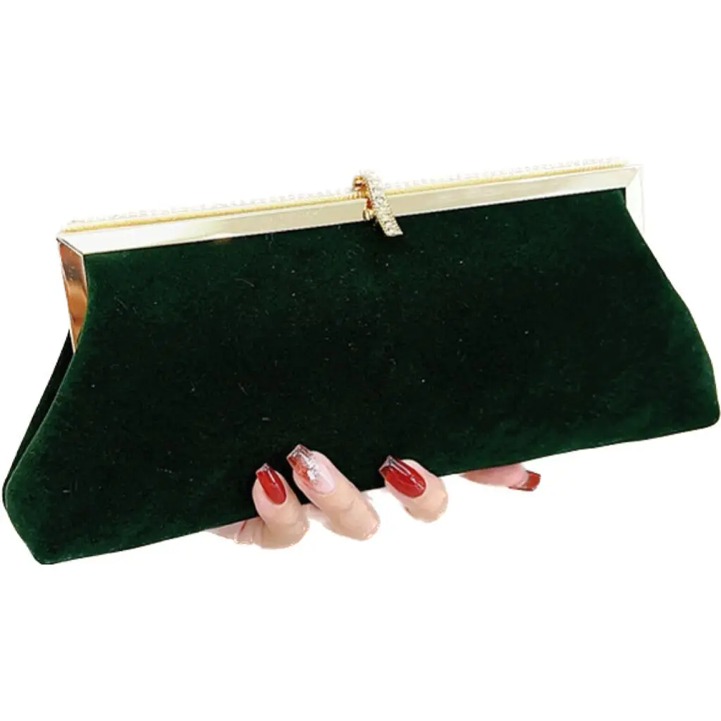 Factory direct sales new velvet evening bag retro school rivals take  wedding bag girl dinner cross bady dress hand  bag