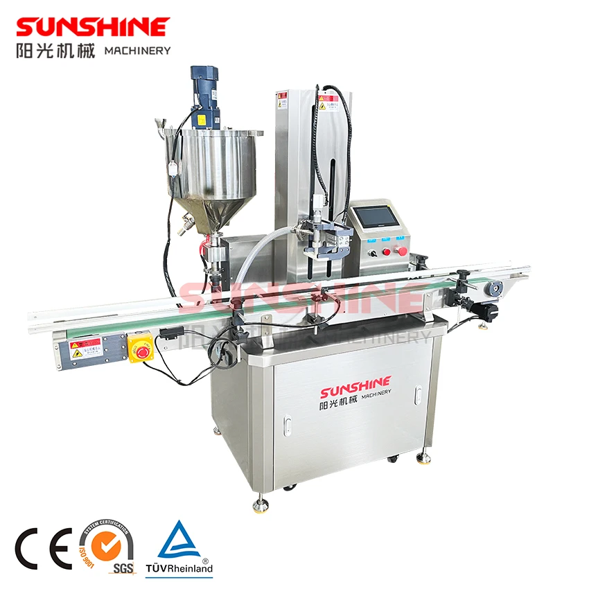 Factory price Automatic high viscosity liquid grease hair wax face cream rotor pump filling machine for plastic jar bottle