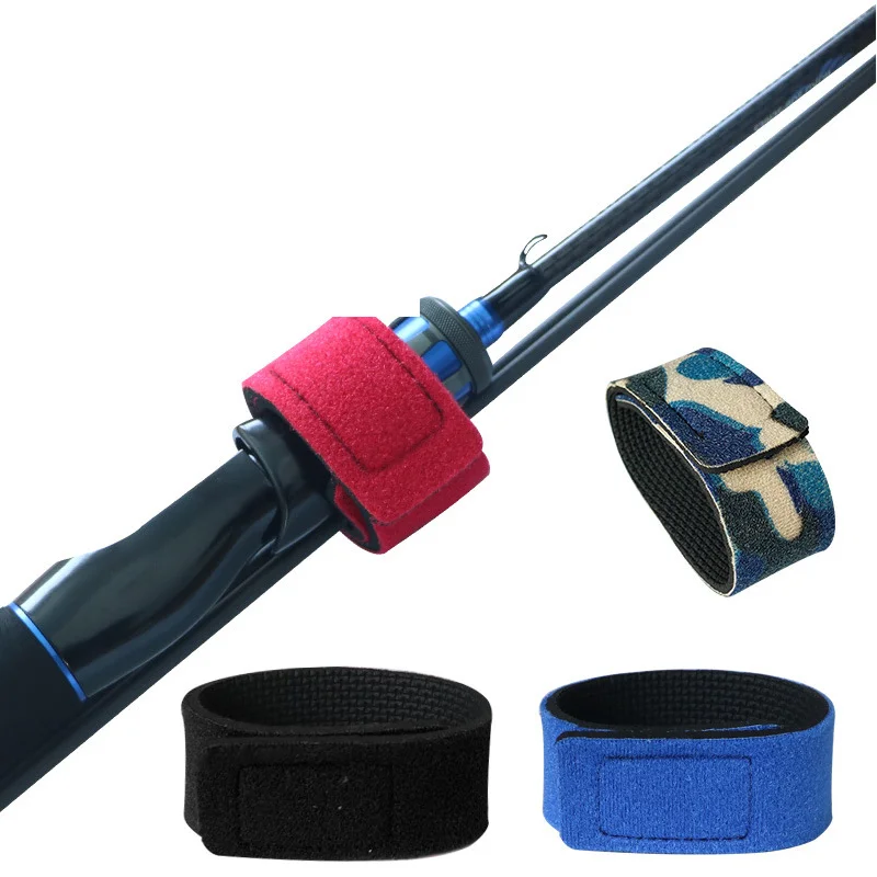 China factory manufacturer colourful custom logo printed Fly Rods Fishing Rods Belt Stretchy Rod Straps