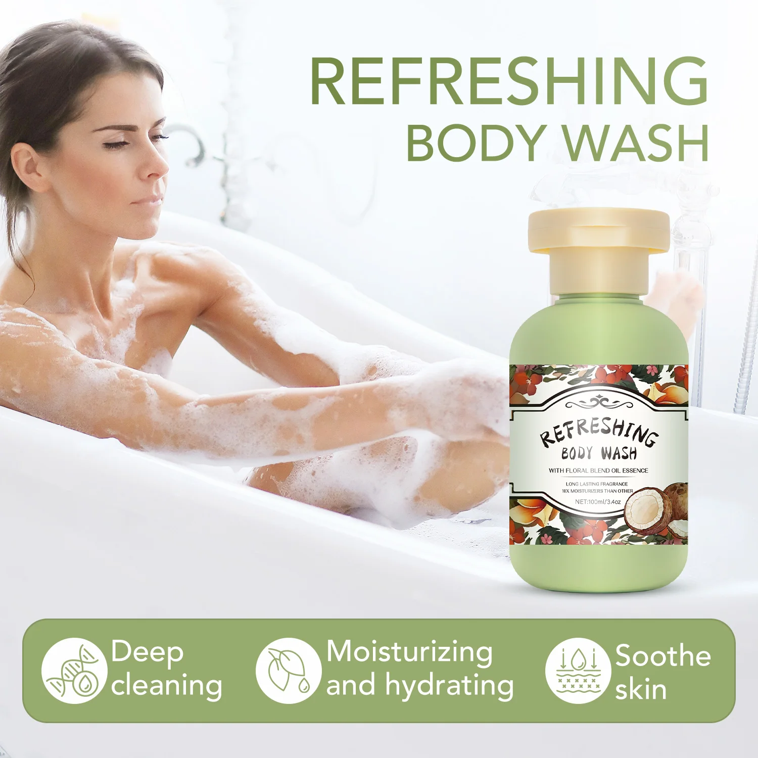 Lanthome Wholesale Bulk Shea Butter Exfoliating Skin Care Natural Sugar Organic Private Label Baby Shampoo Body Wash