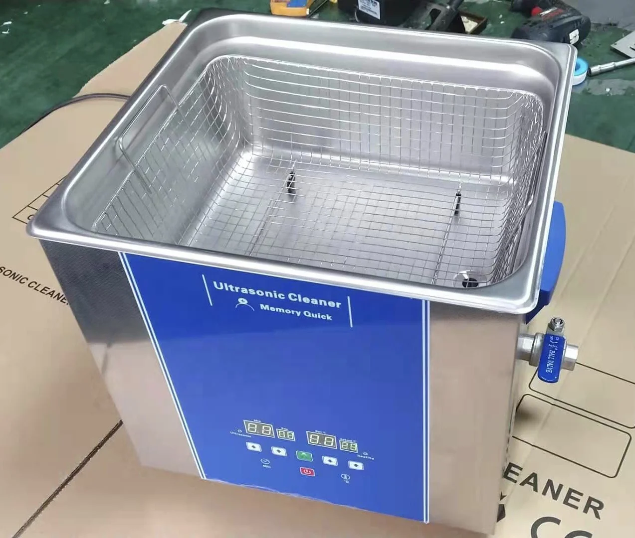 Digital control LED display large panel high quality stainless steel strong power low noise Eumax brand 15L Ultrasonic Cleaner