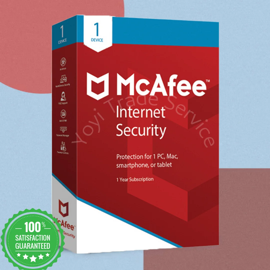 McAfee интернет-Безопасность Премиум 10 устройств 1 год подписка антивирусный ПК Mac IOS Android полная защита для всей семьи