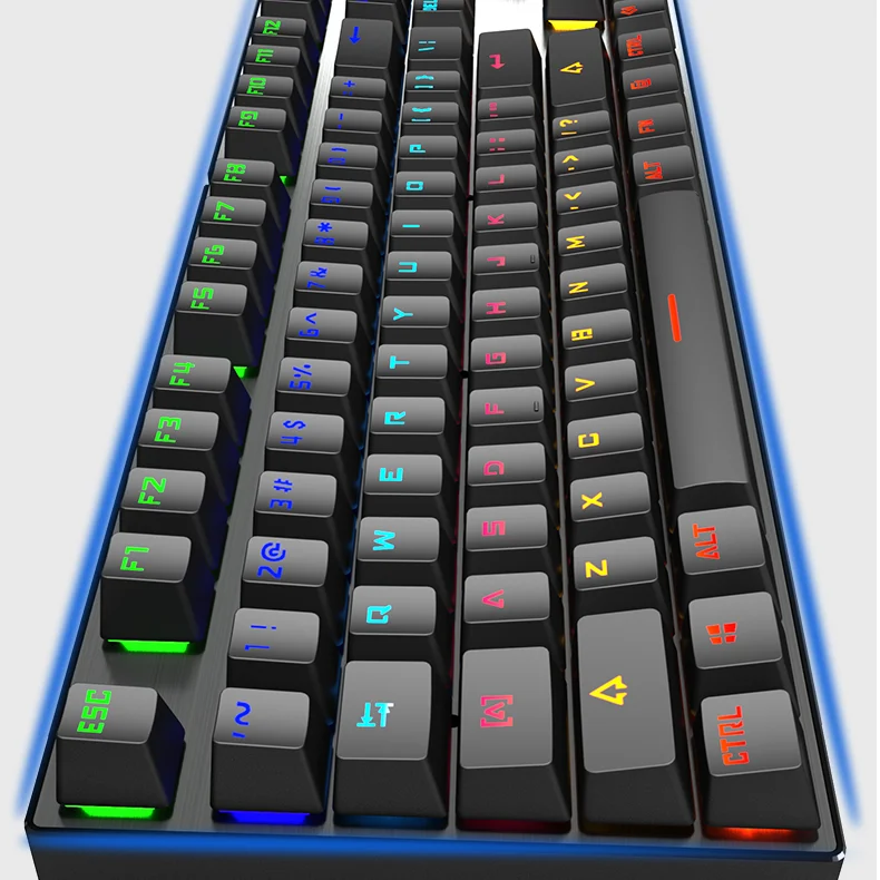 104 keys Multi-functionl Knob Mechanical Keyboard Brushed metal panel fast switching,real mechanical shaft keyboard