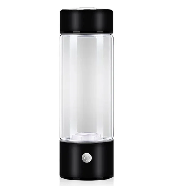 2024 Portable Hydrogen H2 Generator Water Bottle Cup Glass Alkaline Health Water Maker Hydrogen Rich Plastic Desktop 5W 420ml