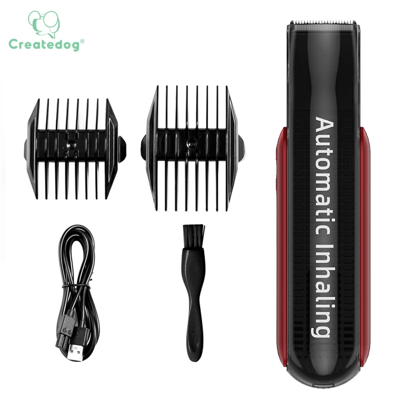New Product Professional High Power Pet Trimmer With wire Electric Low Noise Pet Cat Dog With Vacuum grooming Hair Clipper