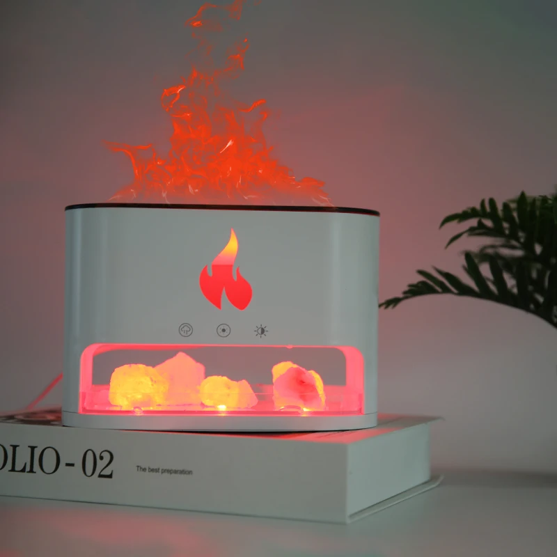 Newest Portable Mini Ultrasonic Air Humidifier Diffuser 250ml Salt Stone Essential Oil Aroma Diffuser With Colorful Light