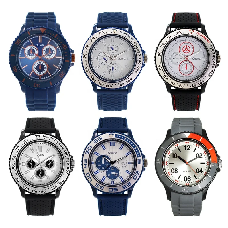 
Silicone strap plastic Current Classic Quartz OEM cheap popular promotion novelty Wrist Watches 