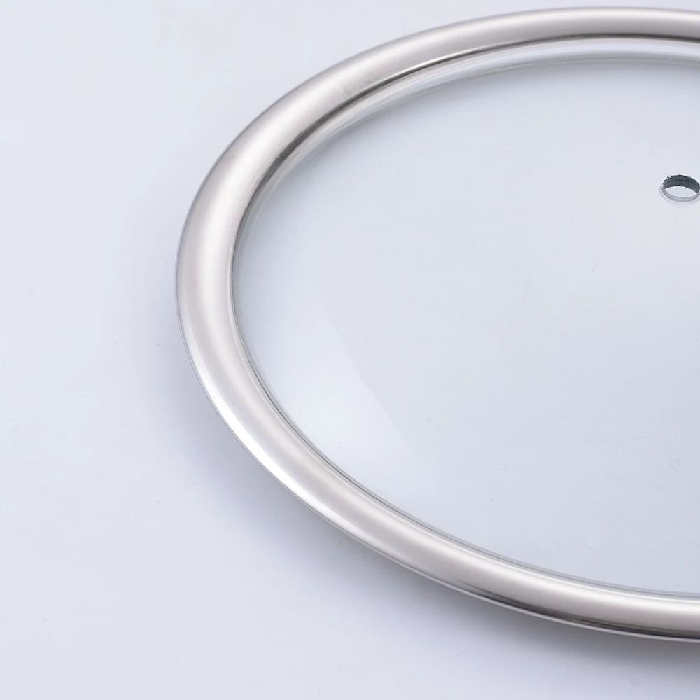China Professional Manufacture Square Tempered Glass Pan Cover With Handle Aluminum Pan Oval Glass Cover