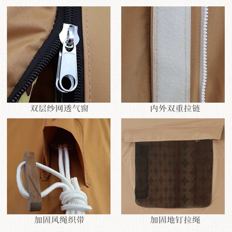 Middle East quick-opening storage camping tents waterproof camouflage glamping outdoor tents for Arab Qatar