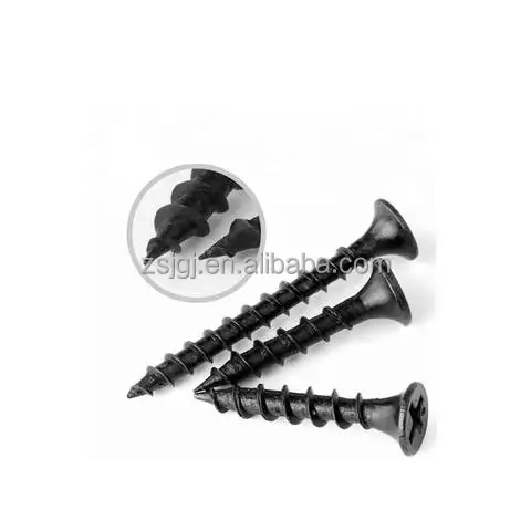 High strength screw black drywall screw 3.5 4.2 6# 8# fine thread coarse thread screw drywall manufacturing