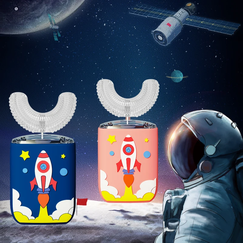 Ультразвуковая силиконовая U-образная зубная щетка умный дизайн электрическая
