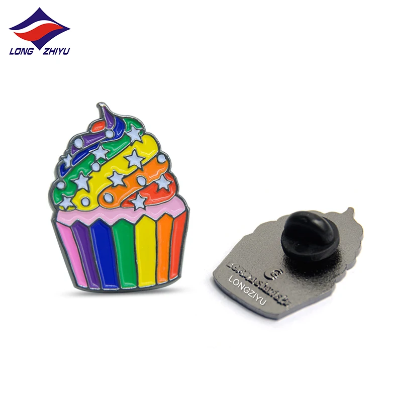 Shenzhen Longzhiyu 15Years Cheap Irregular Badge Manufacturer Bullion Badges Zinc Alloy Yellow And Red Colors Badge