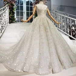 HTL858 Jancember high neck sleeveless wedding dress 2019 moroccan wedding dresses