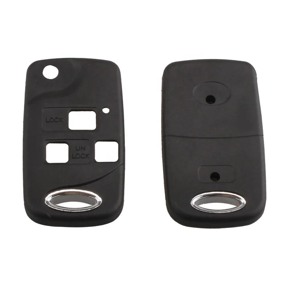 3 Buttons Flip Folding Car Remote Key Case Fob Cover Shell For Lexus
