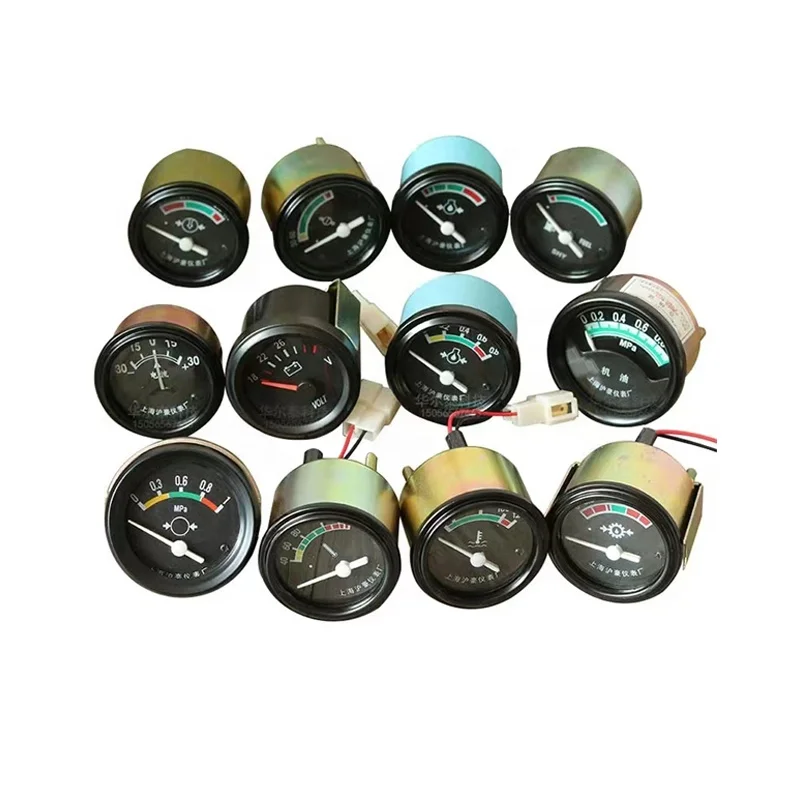 Loader Oil Pressure Gauge 0-MPA 55mm 24V / Water Temperature Gauge 40-120 / Voltmeter 24V