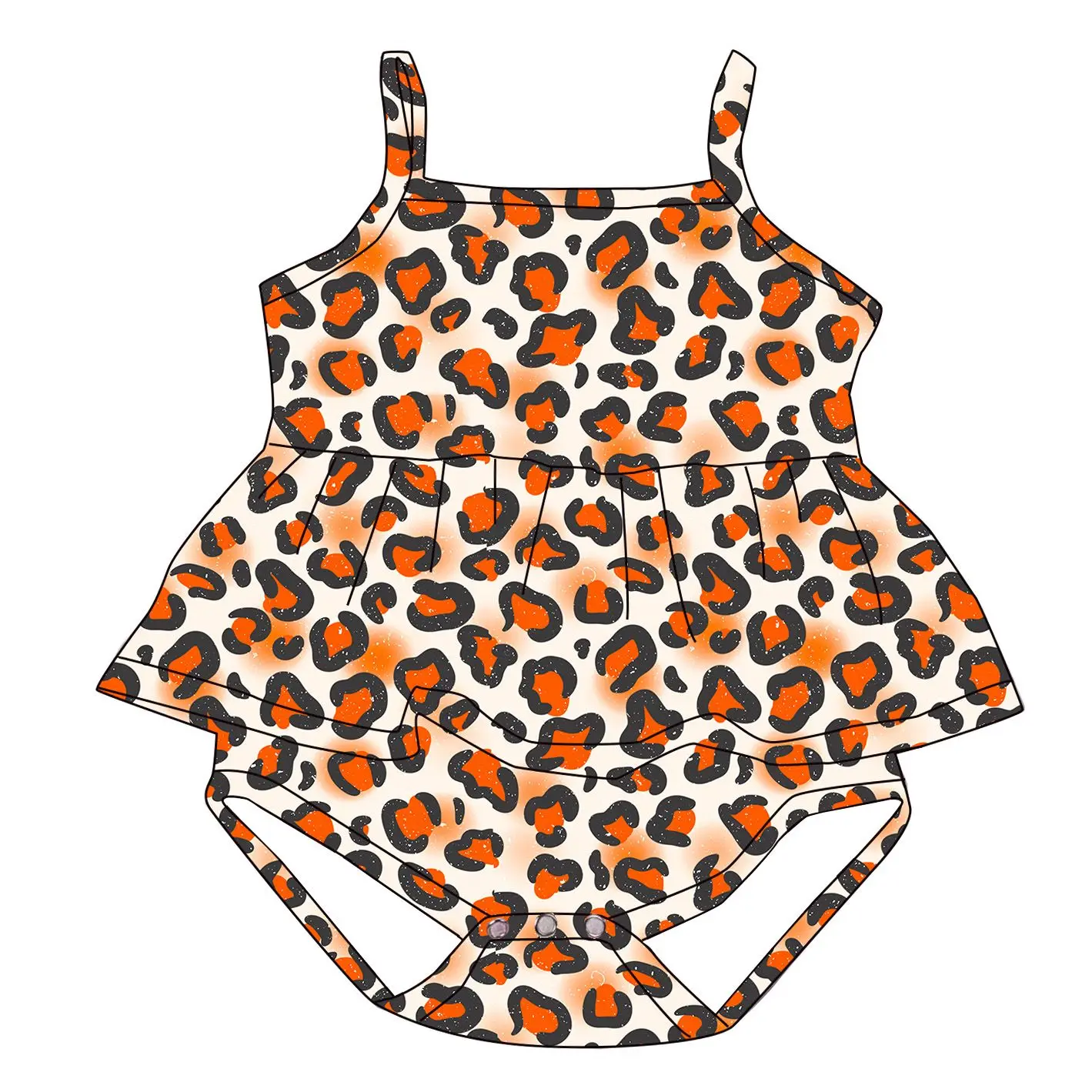 Fast Shipping Customized print baby summer frenulum tollder peplum leo girls printed rope bubble girls sling Skirt hem romper