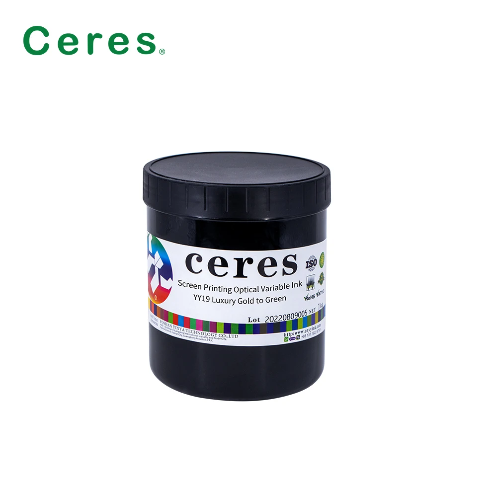 High quality YY19 gold to Green Optical Variable Ink For Screen Printing