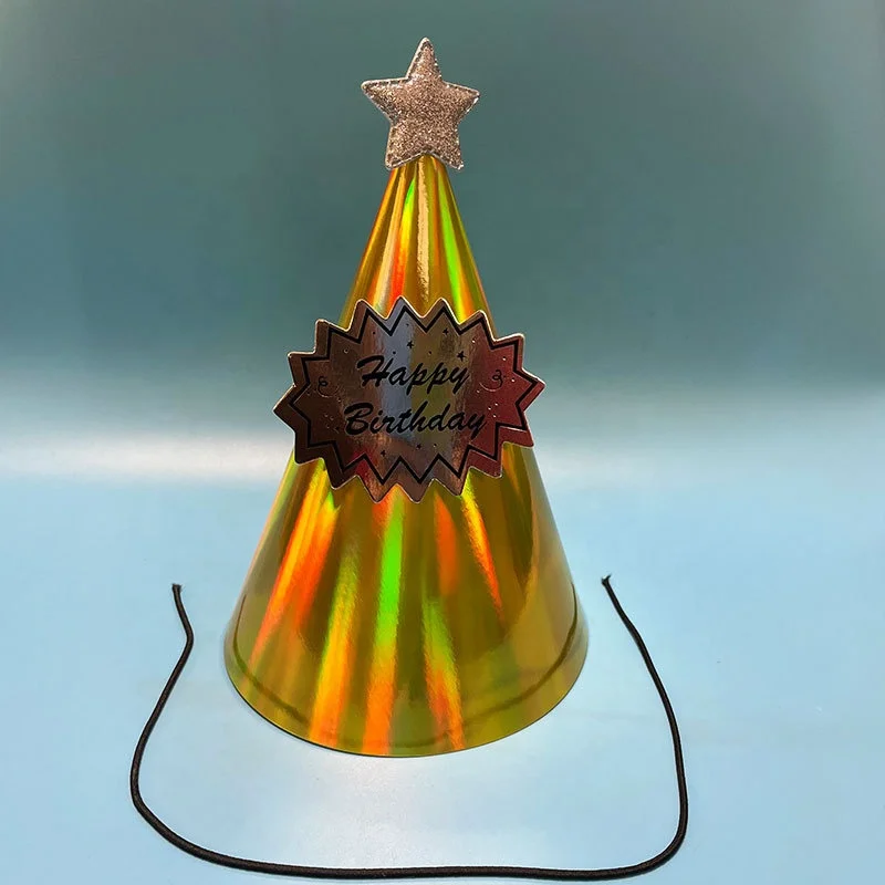 Cute Paper Cone Hat Dress Up Girl & Boy Birthday Hat Party Supplies Decoration green cool and delicate party paper hat