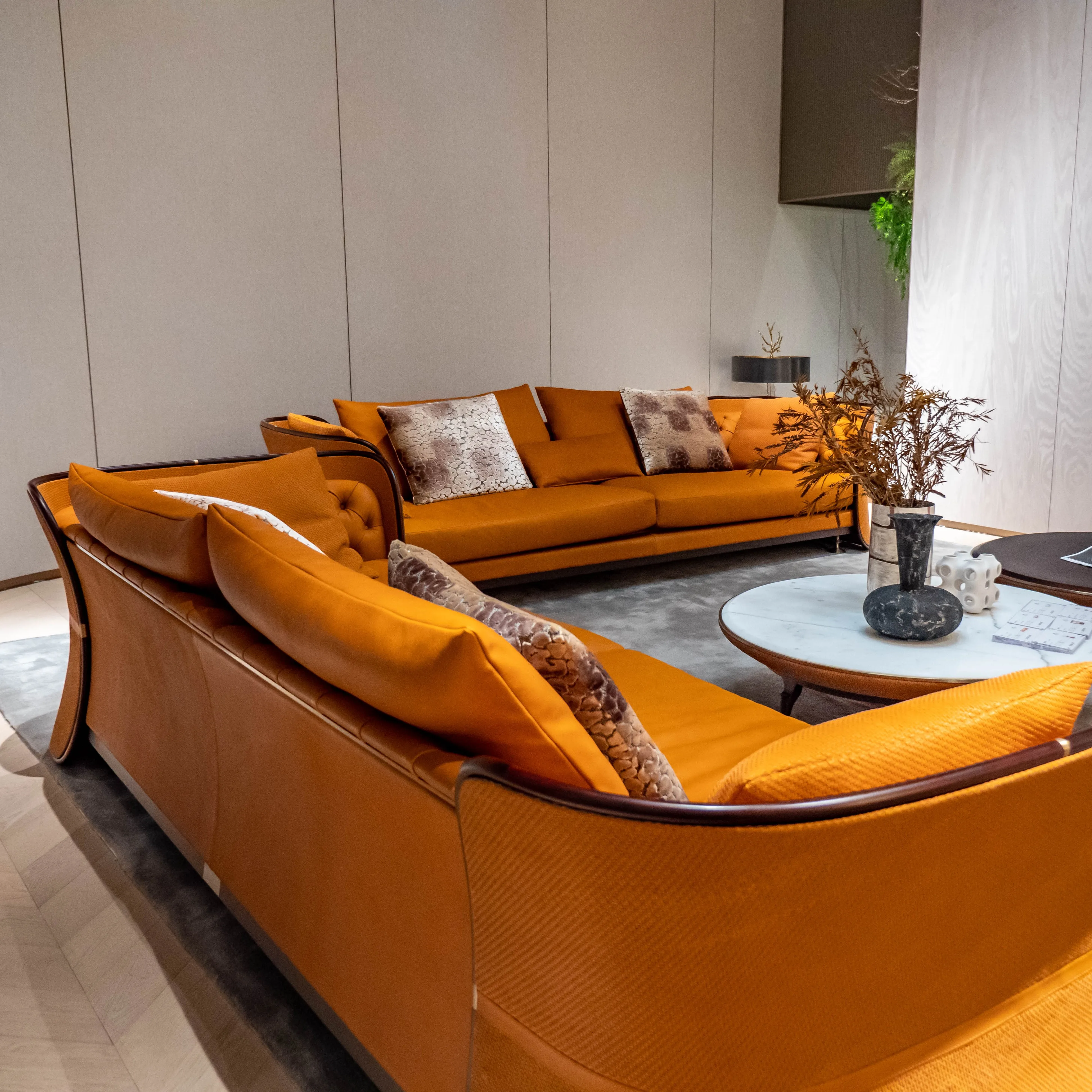MODENFILI Home Furniture Couches Living Room Furniture Leather Sectional Sofas Leather Sofa Set canapés de salon divano