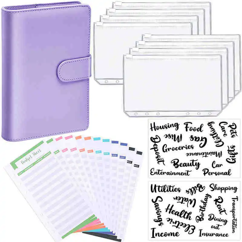 Wholesale A6 Budget Binder Set Cash Envelope Budget System Binder Planners With  zipper Expense Budget Sheets And Label Sticker