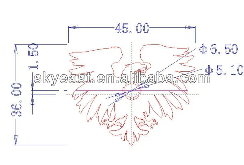 Hot Sell CE Certified Hot Sell Customized Design Antique 3D Raised Logo Metal Eagle Badges