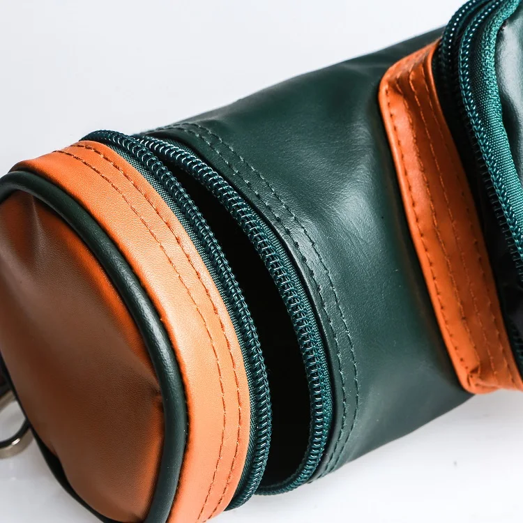 SOUL OF CIGAR leather golf travel cigar case holder with Bag Clip for cigar