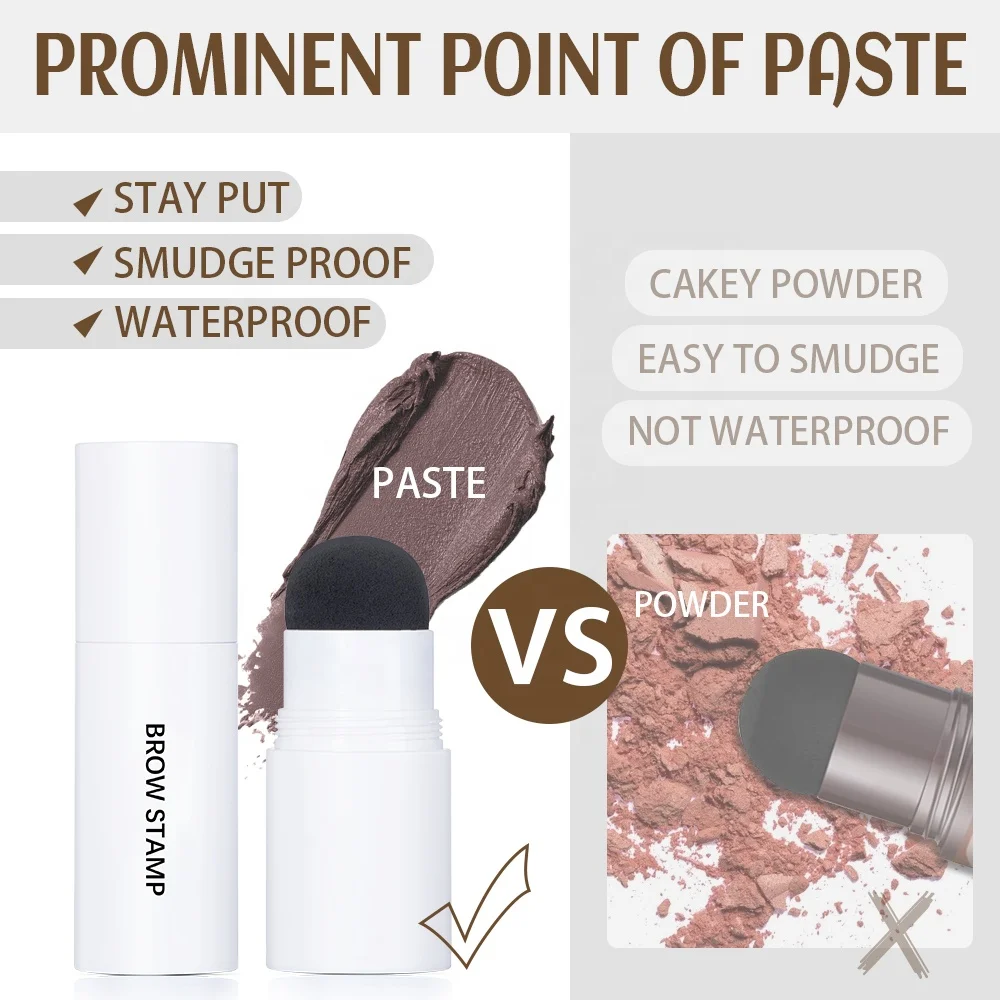 Cosmetic One Step Eyebrow Stamp Shaping Kit 10 Kind Eyebrow Stencil Shaping Makeup Kit Eye Brow Gel Stamp Perfect Eyebrow