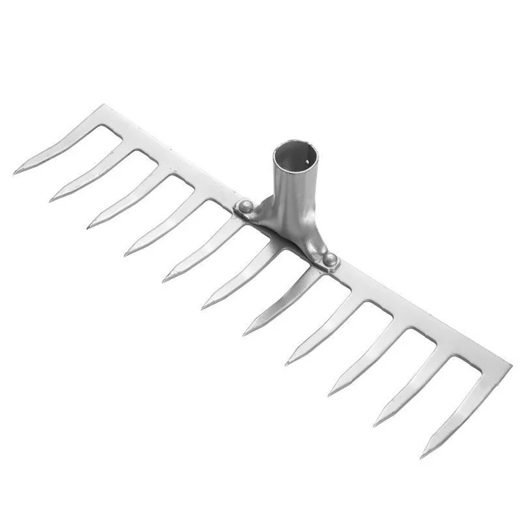 Cheap Garden Supplies Hand Leaf Rake Lawn Iron Rakes with Wood Handle